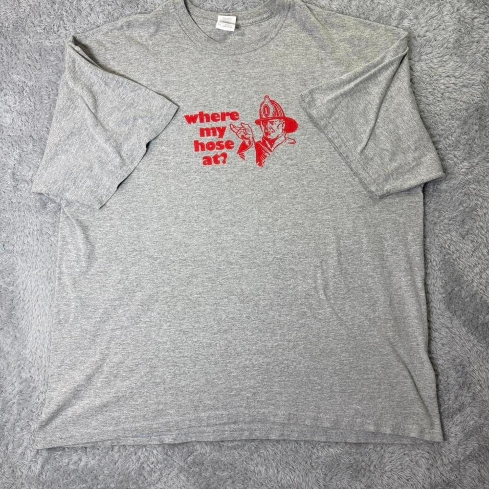'Grey "Where's My Hose At?" T shirt